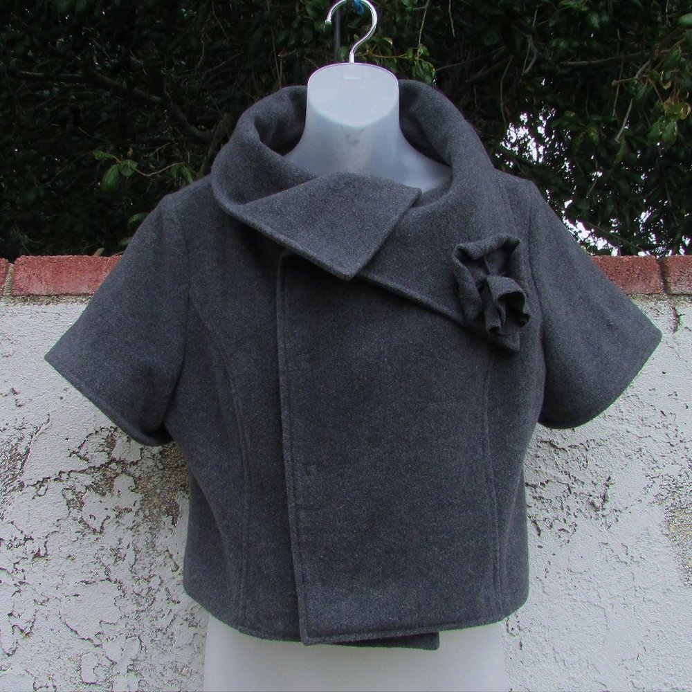 Tea/f charcoal gray wool blend jacket M/L